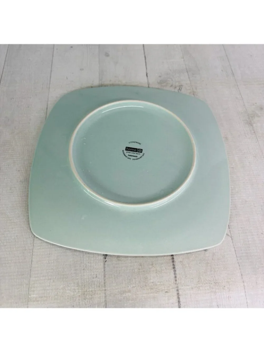Home Target GREEN COLOR BLOCK Various Blue Blocks Square Stoneware Dinner Set 4